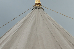 Zeltspitze mit Blattgold veredelt
